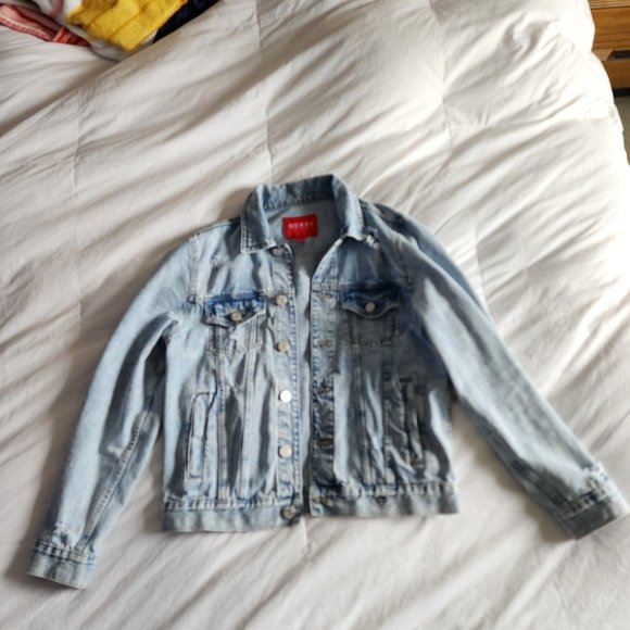 Guess Ripped/Distressed Denim Jacket (Medium) (Never Worn) - Picture 13 of 13